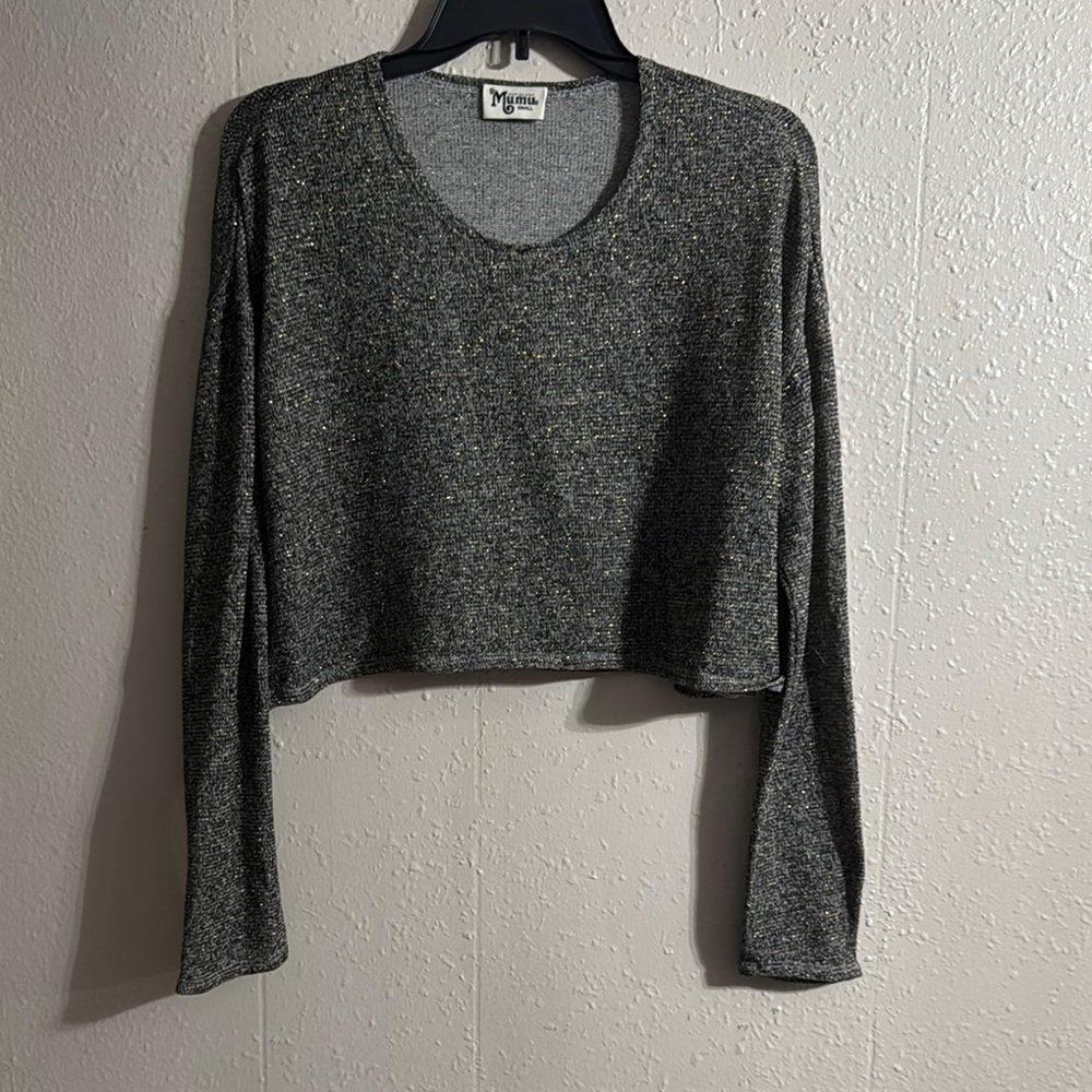 Show Me Your MuMu Gray Relaxed Crop T-Shirt